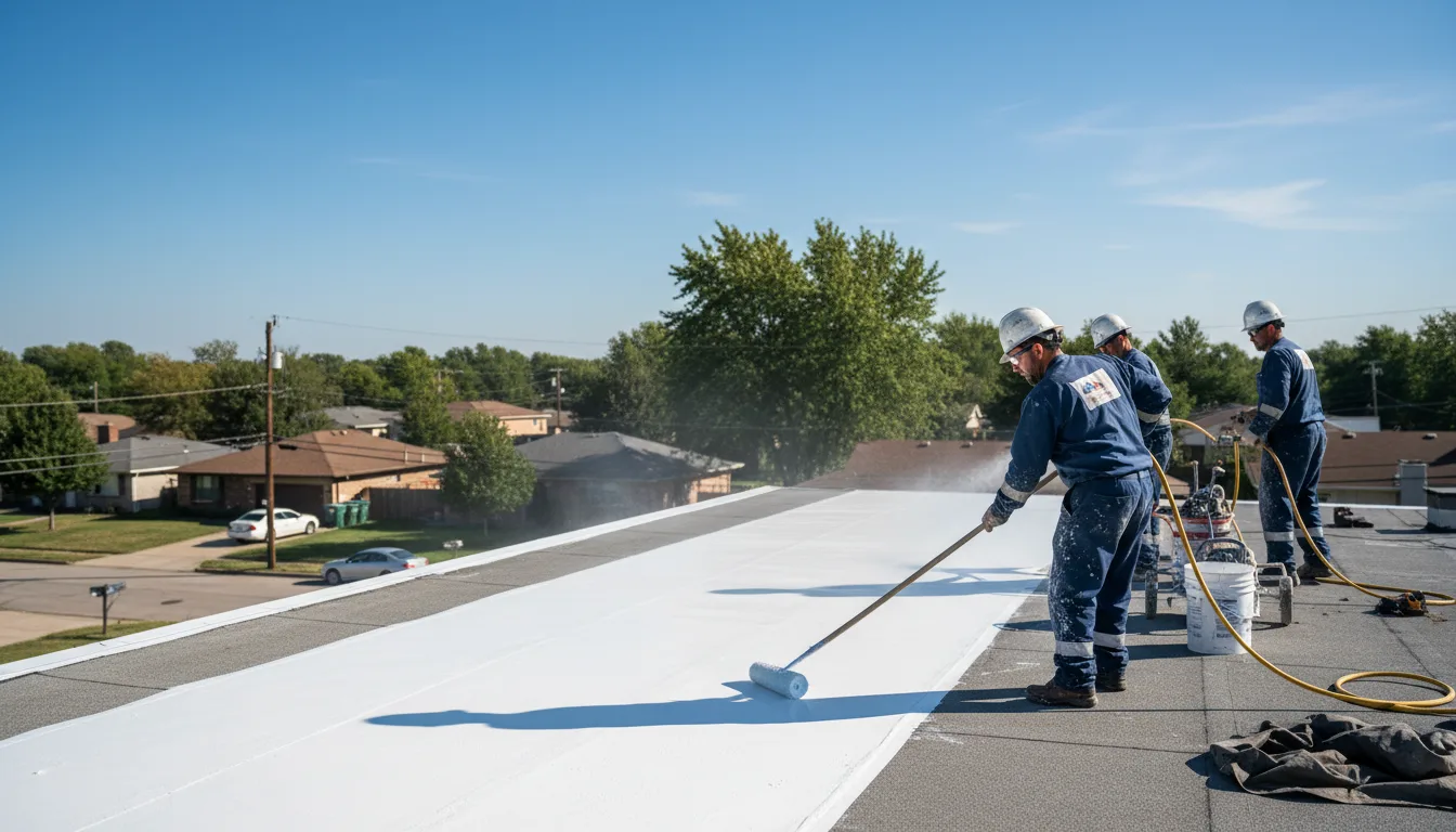 Commercial roof coating in Aviston, IL near me